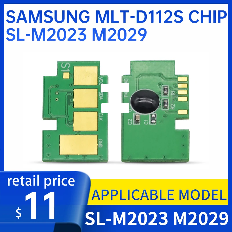 Para Samsung sl-m2023 m2029impresoras chip de cartucho de tóner para impresora Samsung d112 chip de conteo Samsung 112