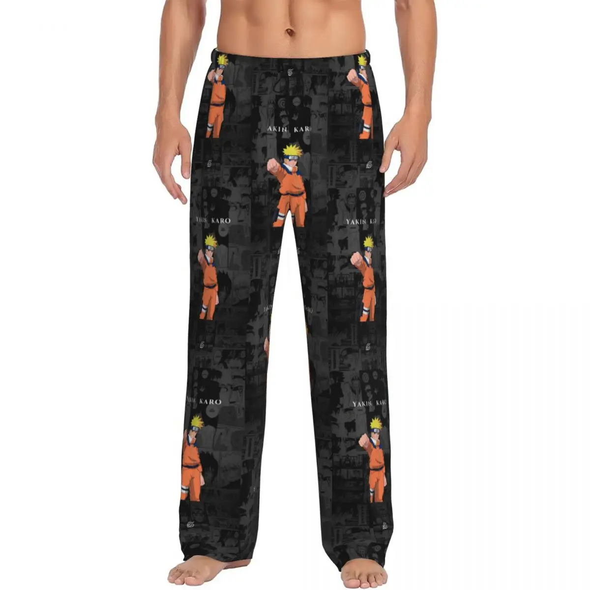 

Custom Print Men N-Narutoes Uzumakis Narutos Pajama Pants Anime Classic Manga Movie Sleepwear Sleep Lounge Bottoms with Pockets