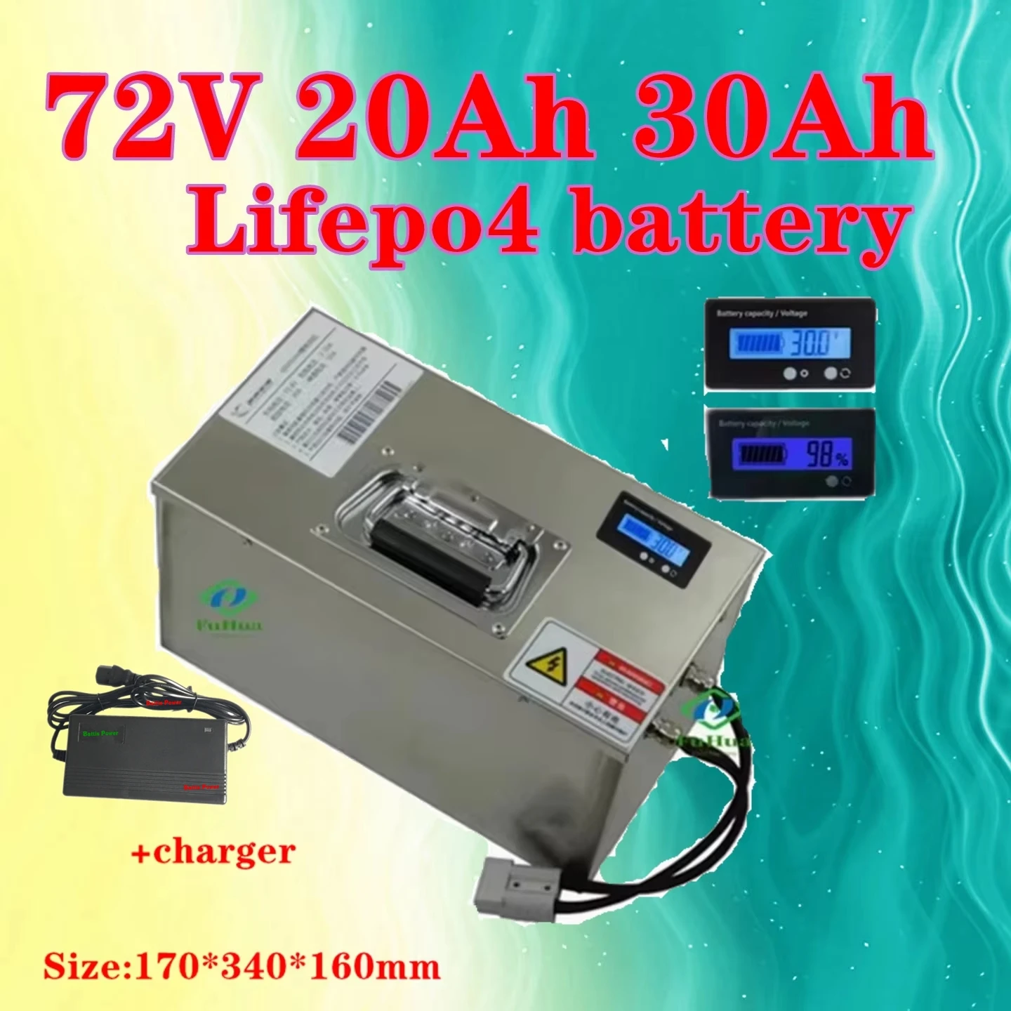 Teswatts 72V 30Ah 20Ah Lifepo4 battery pack BMS with bluetooth for Sustainable Energy