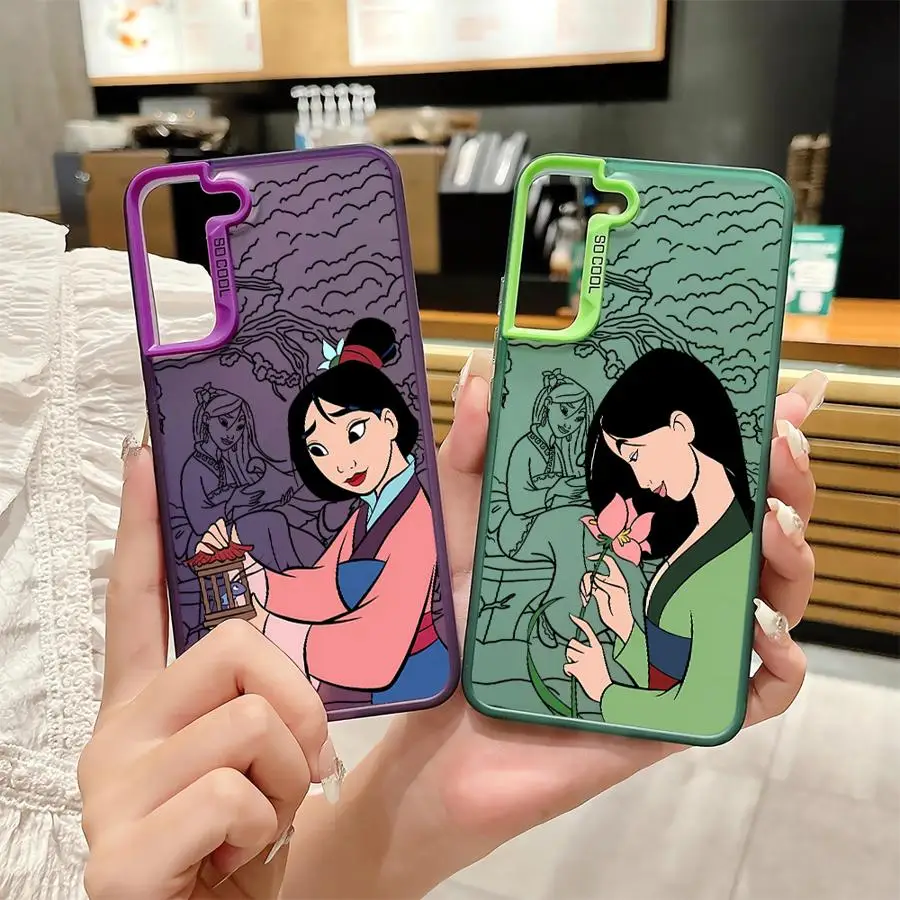 Disney Mulan Heroine Phone Case for Samsung S25 Ultra S23 Plus S22 S21 FE S20 S24 Plus S21Ultra ShockProof Funda Cover