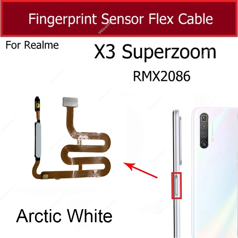 Power Button Fingerprint Sensor Flex Cable For Realme X Lite X50 Master X50M X50T X3 Super Zoom Finger Print Touch Side Sensor image 4