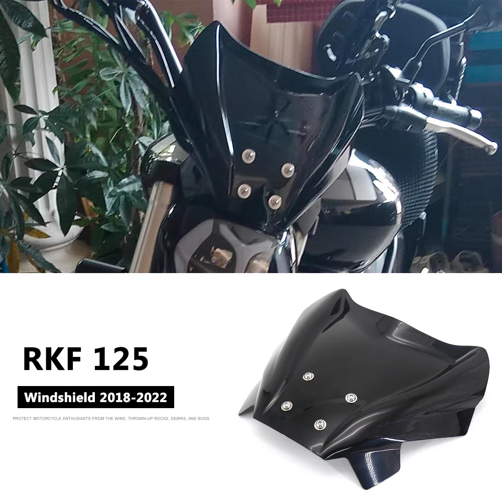 

WindScreen Windshield Fairing Deflector Cover Wind Deflector Visor Motorcycle For KEEWAY RKF 125 RKF125 2018 - 2022 2021 2020