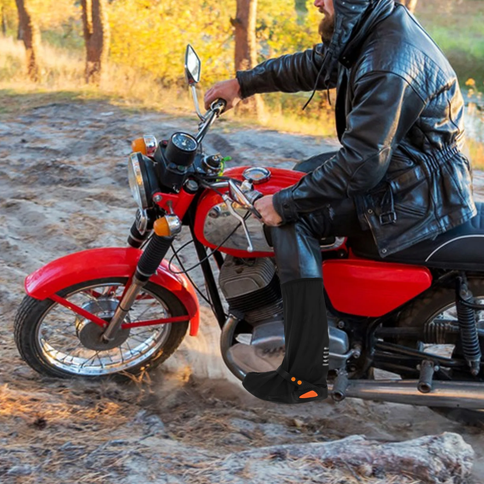 1Pair Thickened Waterproof Shoe Covers Anti Slip Reusable Rain Snow Protection Shoe Rain Covers for Men Women Motorcycle