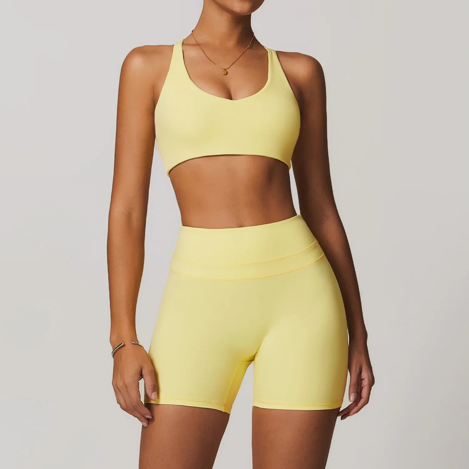 Seamless Sportswear Women Yoga Sets Quick-Dry Gym Clothes Solid Sports Bra Gym Shorts Leggings Yoga Fitness Suits Tracksuits