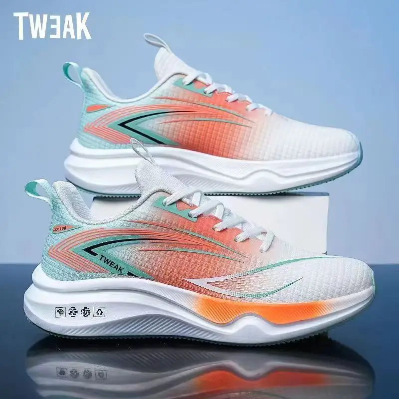 

Summer New Men's Running oes Faion Sneakers Cross Bule Casual Walking oes PVC Outsole Comfortable Breathable