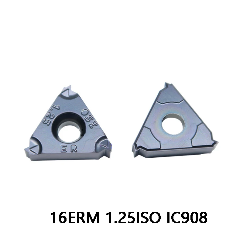 

100% Original 16ER 16 ERM 1.25 ISO IC908 Indexable Threaded Plate Tungsten Carbide Inserts Lathe Tools CNC Cutter Turning Tool