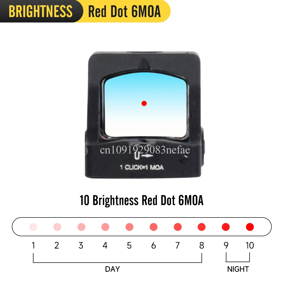 DF-CCW Red Dot Sight 6MOA Compact 1x20mm Optik Taktis Berburu Berkinerja Tinggi untuk Pistol RMS Footprint, dengan Tanda Asli
