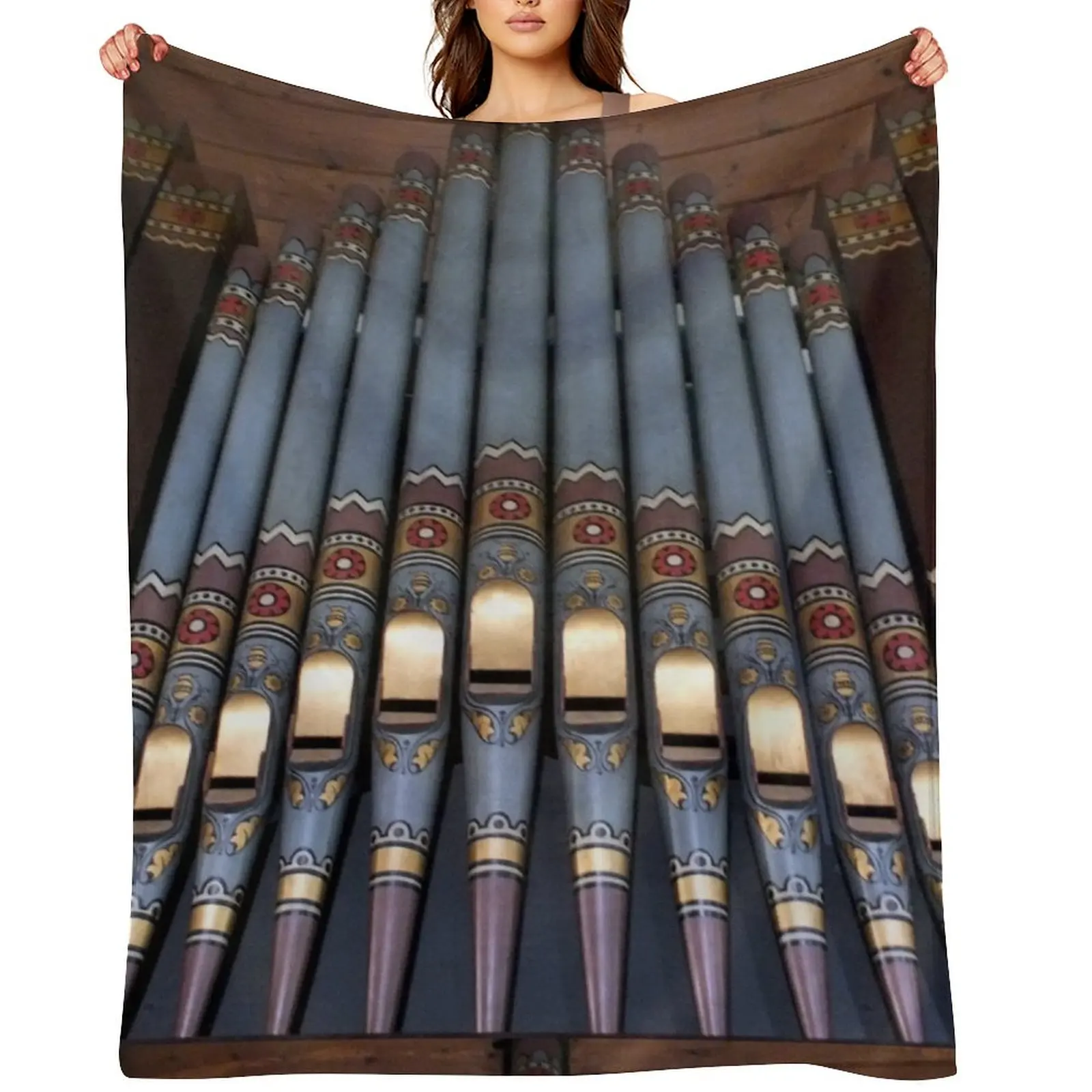 

Church Organ Throw Blanket Cute Plaid christmas gifts Luxury Designer Softest Blankets