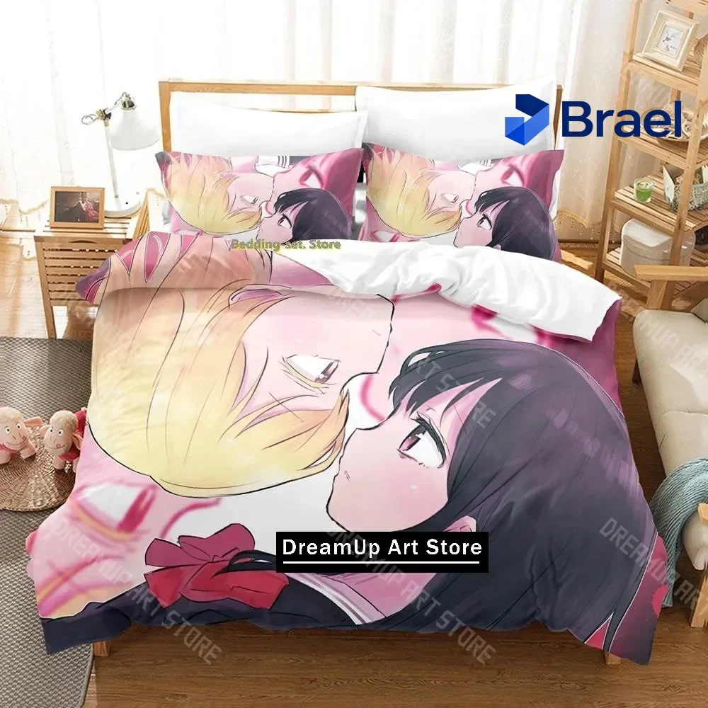 Exquisite 3D Print Mahou Shoujo Site Bedding Set Cartoon Anime Three-piece Set Adult Kid Bedroom Duvetcover Sets 3D Kawaii Girls
