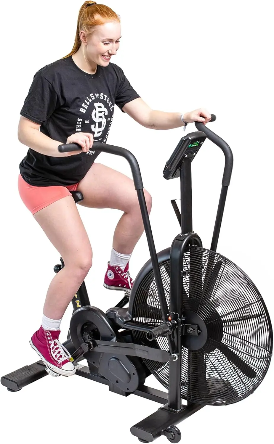 

Bike [Bells of Steel] Fan Bike Exercise Bike, Blitz Cardio Bike, Belt Driven Air Bike Exercise Machine with Phone and Bottle Hol