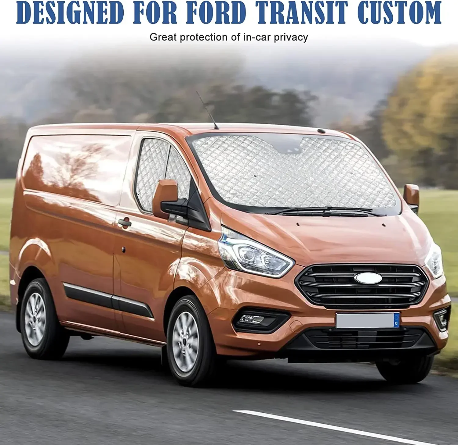 3x For Ford Transit Custom MK8 2012-2022 Internal Thermal Blinds Window Cover Blind Automotive Exterior Protection Accessories