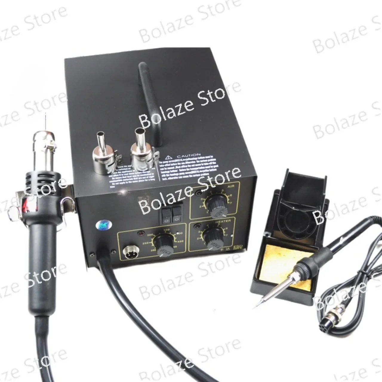 محطة لحام 2 في 1 مضادة للكهرباء الساكنة كادا 852/852D+ مسدس حراري مزدوج العرض، مكواة لحام كهربائية