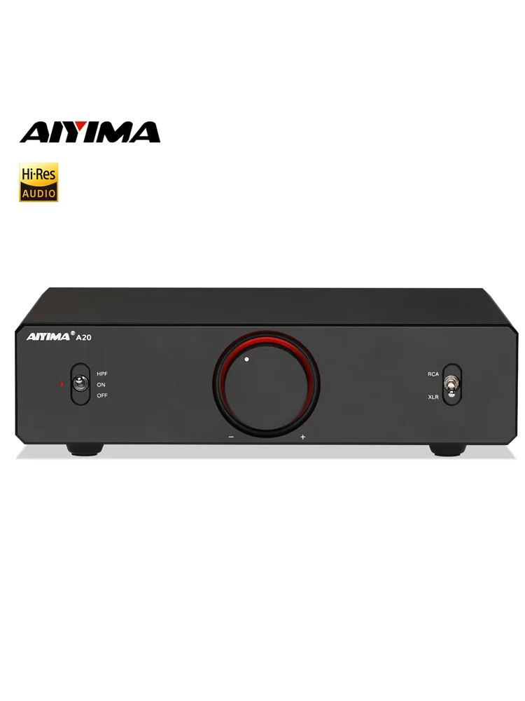 AIYIMA Audio A20 HPF Hochpassfilter PFFB Stereo-Leistungsverstärker TPA3255 HiFi 2.0 Audio-Verstärker 300Wx2 mit XLR/RCA Vollständig Symmetrischer Eingang