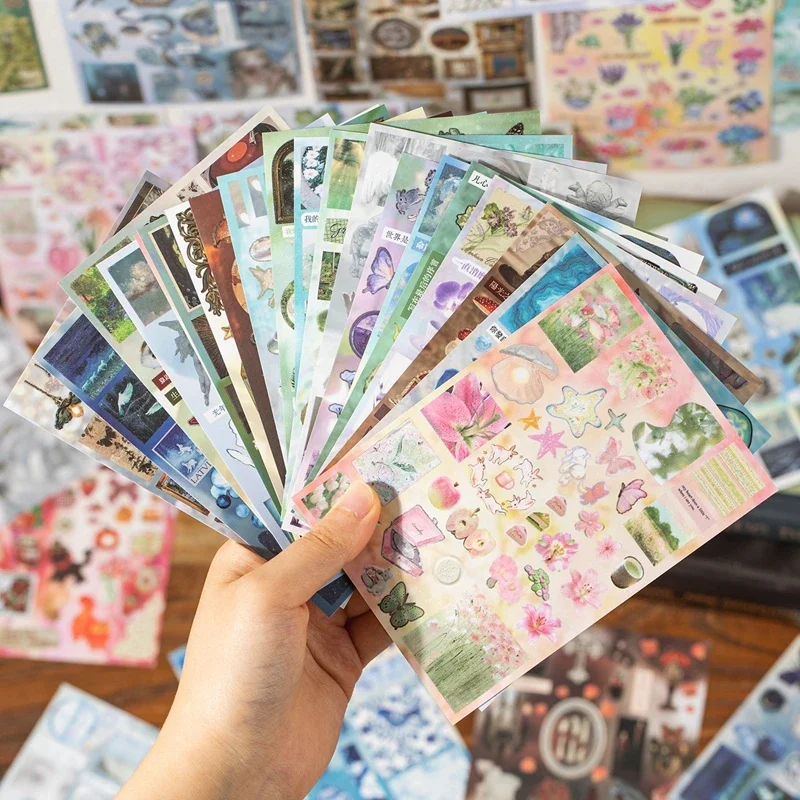 

30Pcs/book Vintage Stickers Book DIY Laptop Journal Diary Decorative Stickers Kawaii Stationery Gift