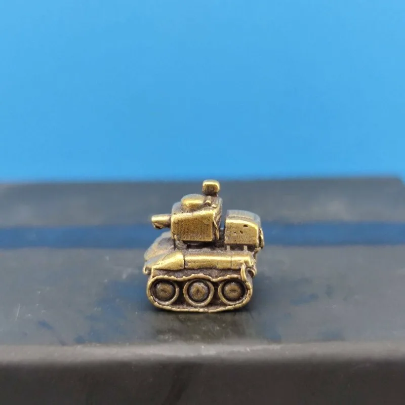 Creative Brass Tiger Heavy Tank Action Figures Miniature Landscape Model Personality Desktop Office Model Ornament Accessories