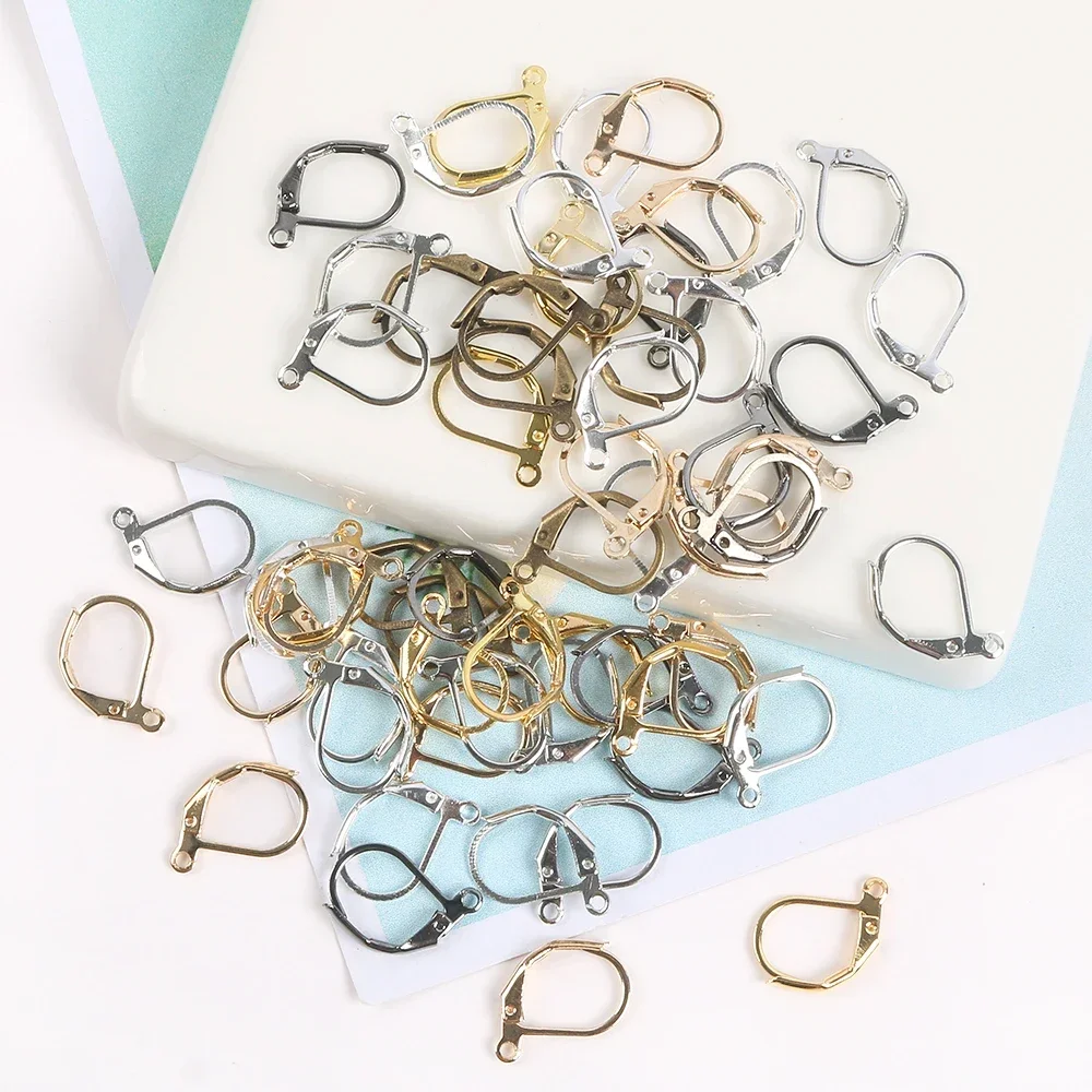 20pcs French Hoop Lever Back Open Loop French Earring Hook Clasps For DIY Earring Clips Clasp Jewelry Making Accessories