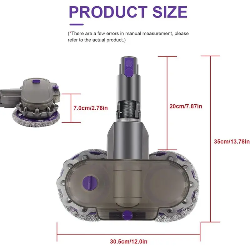 AT28-Dual-Use Electric Mop Head For Dyson V15 V11 V10 V8 V7 Wet And Dry Vacuum Cleaner Parts Including Removable Water Tank