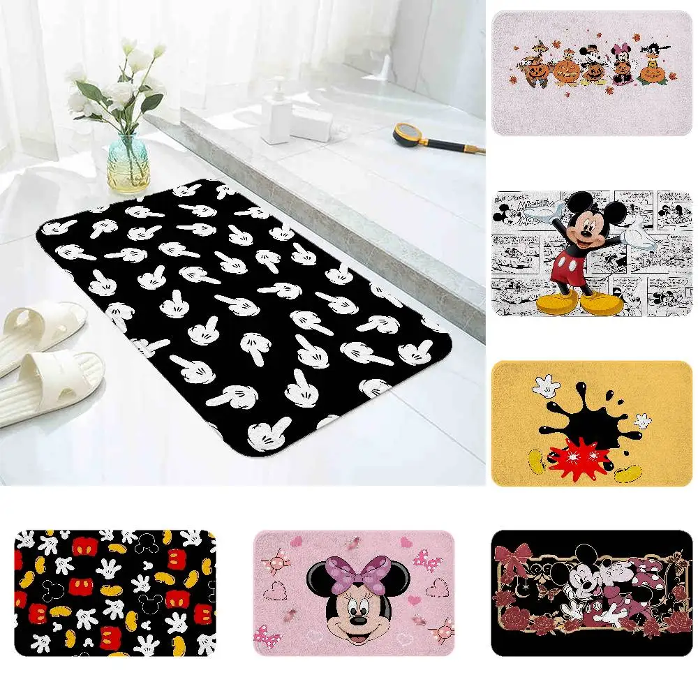 

Cute M-Mickey Mouse Floor Mat Home Durable Floor Mat For Entrance Bedroom Washroom Bathroom Doorways Absorbent Non-Slip Foot Mat