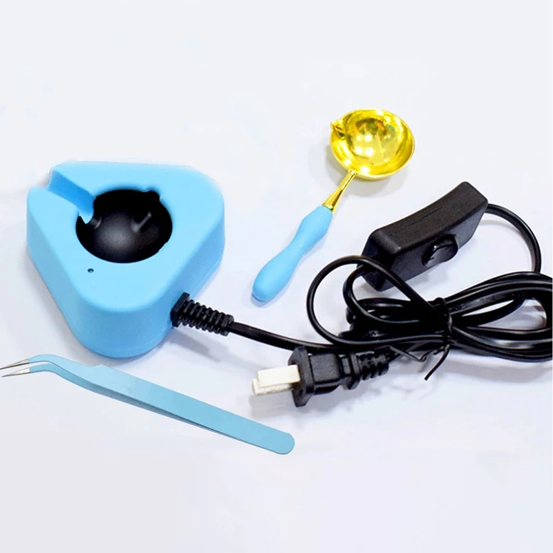 Набор уплотнителей для воска, набор уплотнителей для воска, Электрический уплотнитель для воска с ложкой для воска, комплект уплотнителей для воска, вилка стандарта США