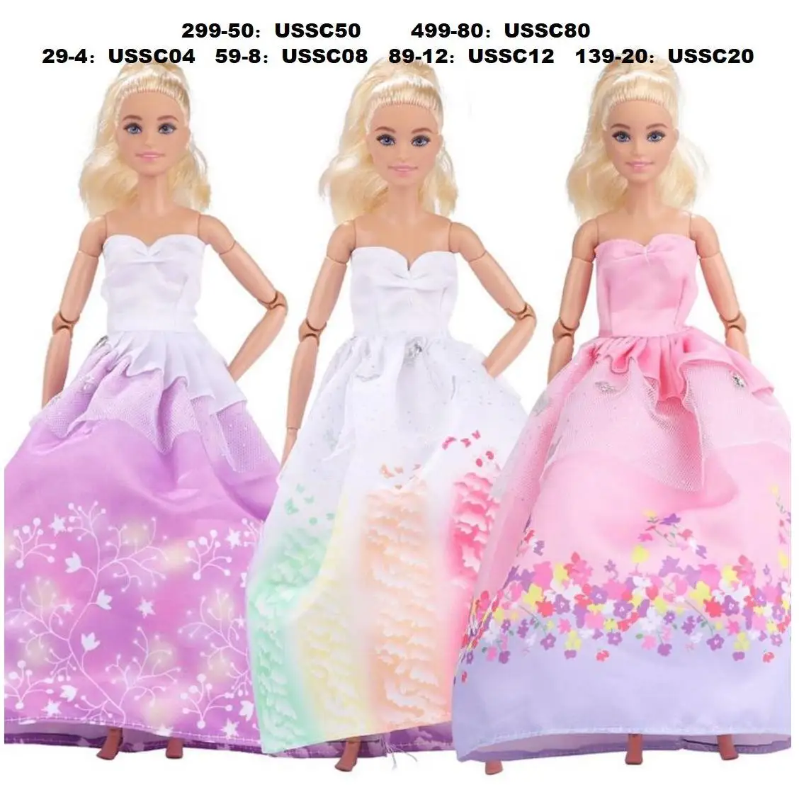 

Fashion Cute Beautiful Evening Dress Doll Clothes Accessories Suitable For Barbie Night Party Daily Casual Clothing Kid Toy Gift