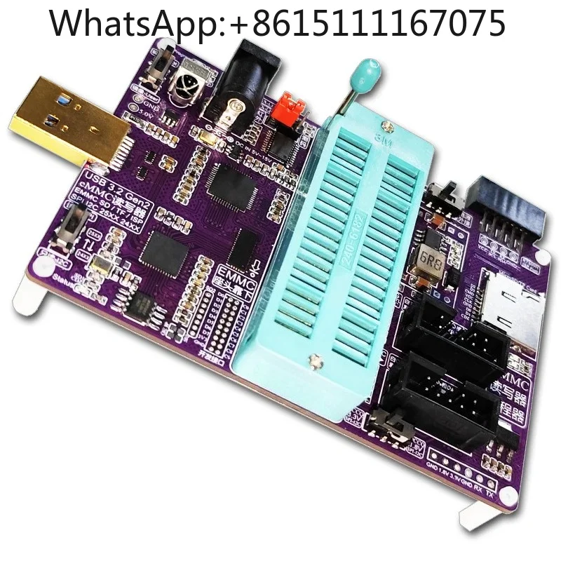 High Speed USB3.0 QT188A EMMC Programmer BOOT Read Write Tool Flying Line Adapter For RT809H Programmer