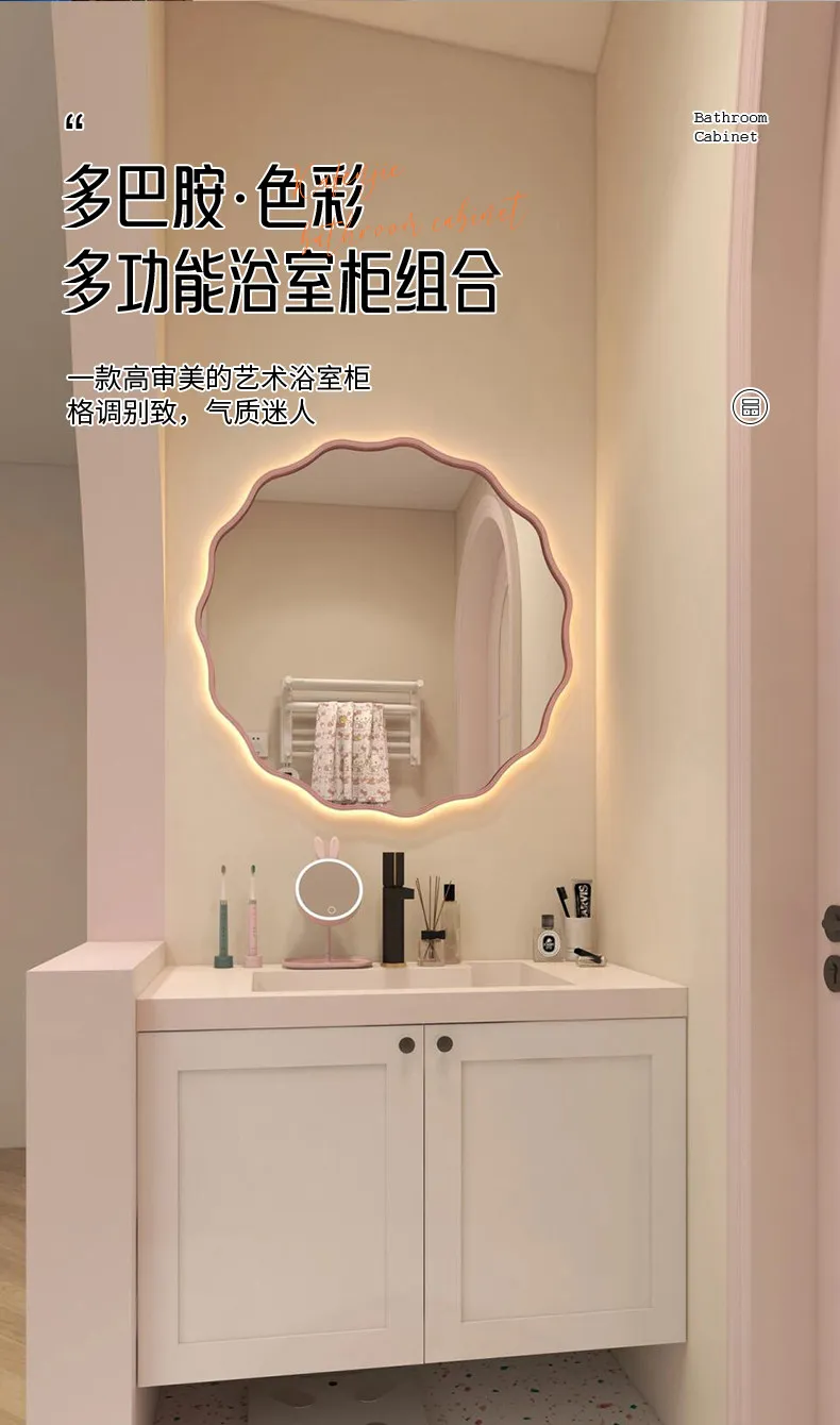 

Комплект мебели для ванной комнаты, интегрированная раковина из чистого акрила, умывальник, тумба под раковину