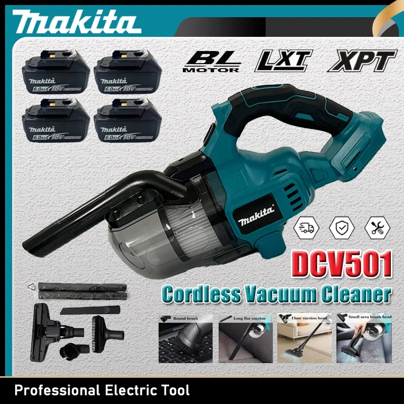 

Makita DCV501 Cordless Handheld Vacuum Cleaner Portable Brushless Vehicle Mounted Floor Cleaner Household Power Tools FitCar