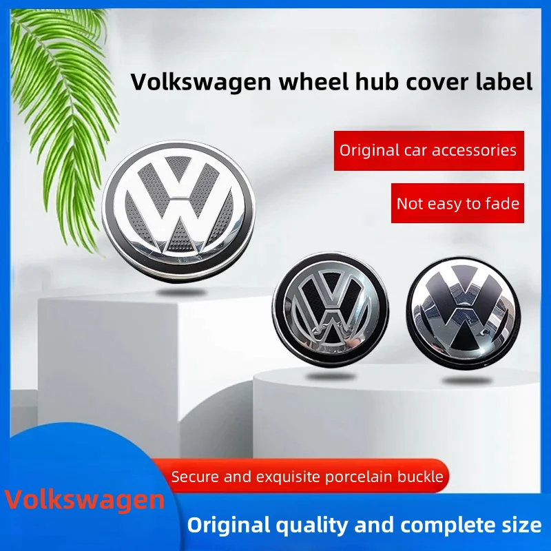 4PCS of 55mm 56mm 65mm 70mm 76mm Volkswagen Lavida Polo Tiguan CC Passat Magotan Sagitar Jetta Bora wheel cover car tire labels