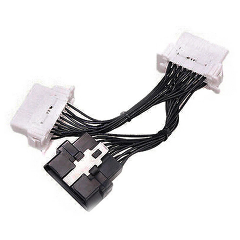 16 Pin OBD2 OBD 2 Splitter Extension Cable One Male To Two Female Y Cable OBD2 Splitter OBD2 Extension for Icar3 ELM 327