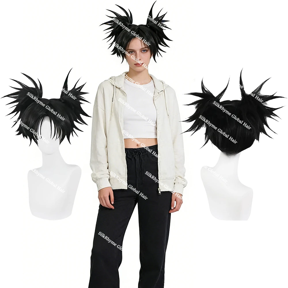 Jujutsu Kaisen Choso Cosplay Wig Unisex 35cm Black Spiky Short Synthetic Wig For Anime Cosplay Halloween Costume Party Comic Con