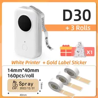 Phomemo D30 Label Maker Machine Mini Pocket Thermal Label Printer Wireless Sticker Pocket Handheld Printer Various Label Paper