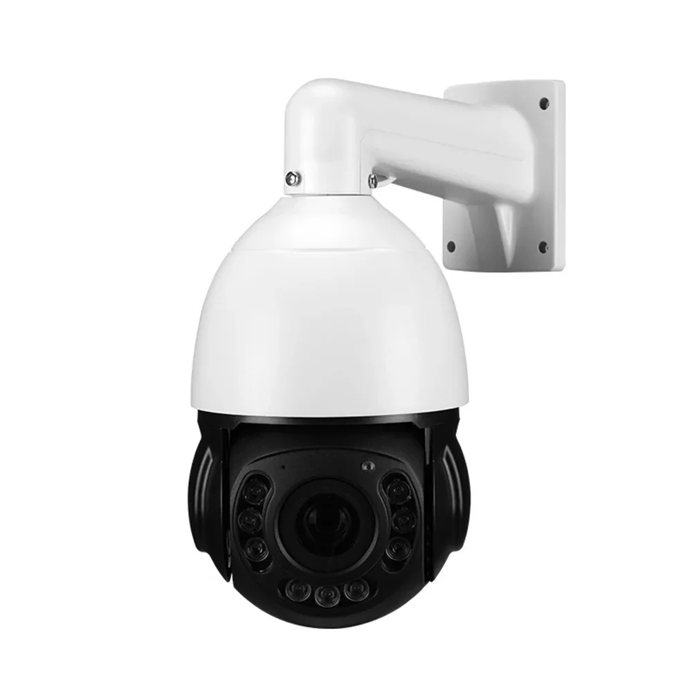 

6 inch Metal Dome 360 degree Network Camera PTZ 4.7-141MM Zoom 8MP 4k Camera POE 2 Ways Audio 300m IR distance Human Tracking