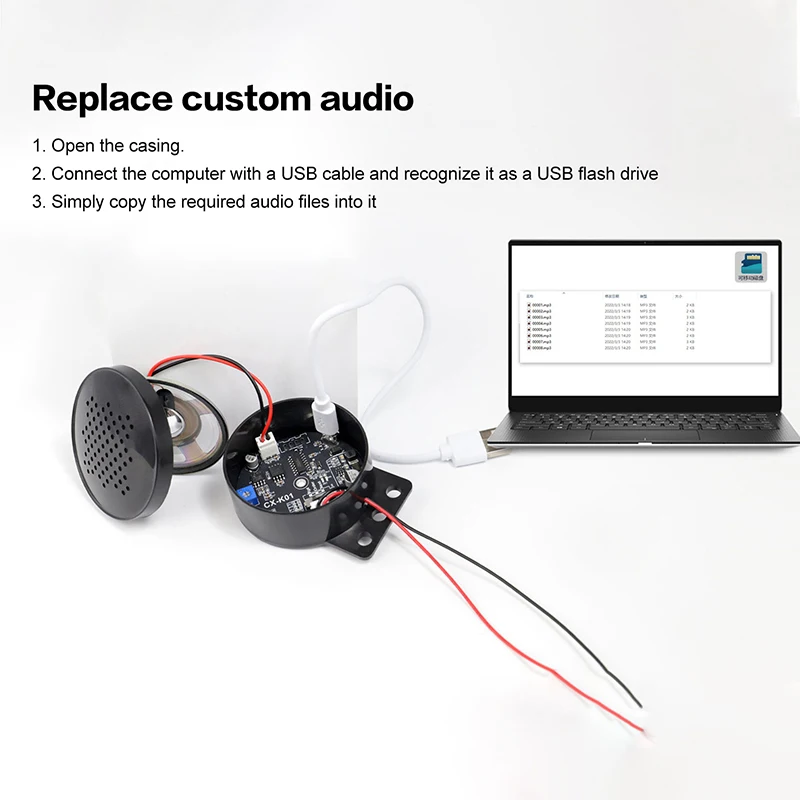 Car Start Voice Custom 4-channel Trigger Voice Speaker Module Sound Alarm Reverse Horn Electronic Kit