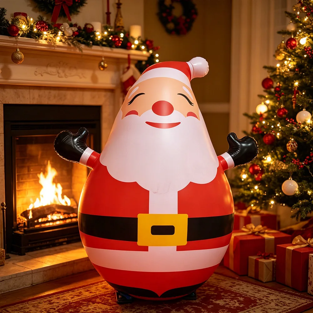 Fast-Inflating Santa Claus Waterproof for Outdoor Yard Lawn Mall Holiday Party Events Durable Thickened PVC Christmas Decor