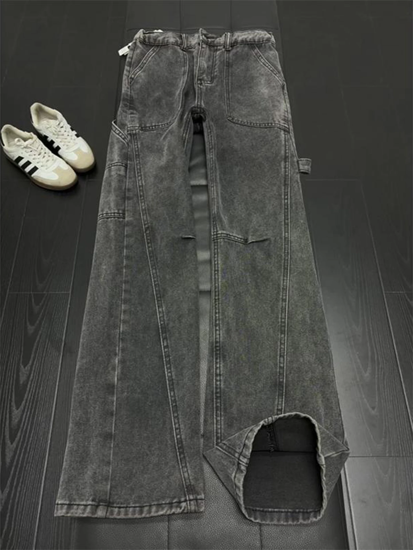 

Мужские зимние джинсы в стиле ретро American Vibe, прямые, слегка расклешенные, с низкой посадкой, на молнии