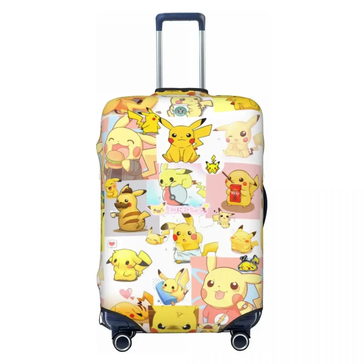 

Чемодан с рисунком Покемона Пикачу, утолщенный и износостойкий дорожный чемодан, накладной чемодан для защиты от пыли.