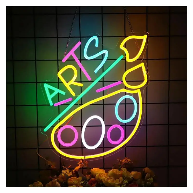 panneau-lumineux-neon-«-palette-brush-»-pour-salle-de-classe-studio-dortoir-fete-d'anniversaire-pour-enseignants-d'art-etudiants-32cm-42cm