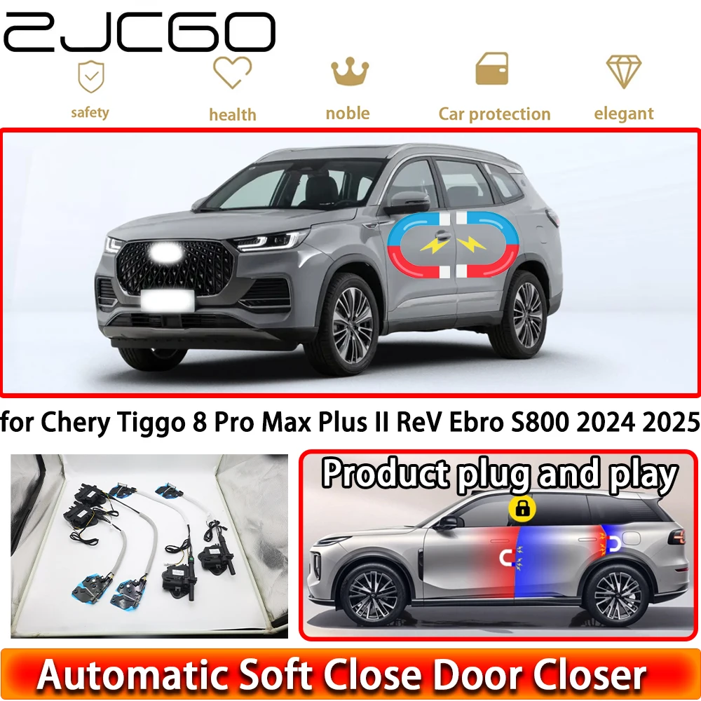 

for Chery Tiggo 8 Pro Max Plus II ReV Ebro S800 2024 2025 Soft Close Door Power Closing Latch System Auto Pull Door Easy Close