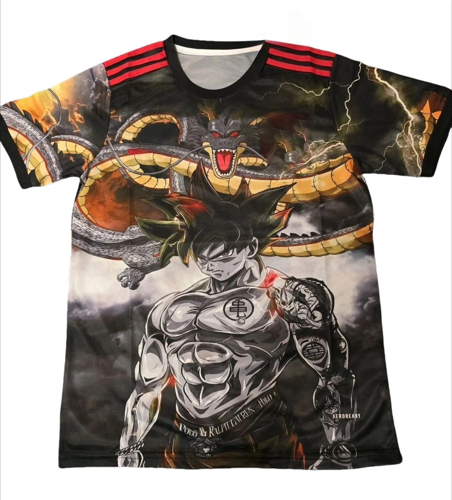 

Лето 2025 г., хит продаж, новая футболка из серии аниме Dragon Ball, 3D модная повседневная уличная дышащая футболка с короткими рукавами и круглым вырезом