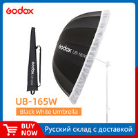 Godox UB-165W 65in 165cm Parabolic Black White Reflective Umbrella Studio Light Umbrella with Diffuser Cover Cloth