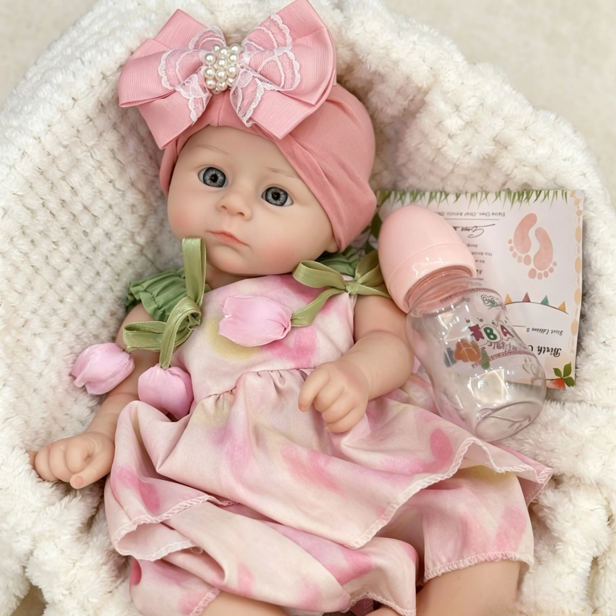 18inch Archie Reborn Baby Doll Full Silicone Open Eyes Real Skin Touch Lifelike Newborn Doll Birthday Holiday Collection Gift view 2