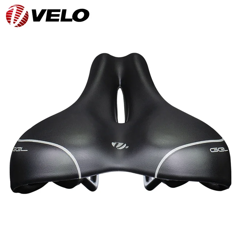 VELO VL-4290 Zone Cut Hollow Breathable Comfortable Silica Gel PU Road Bike City Bike MTB Bicycle Saddle Cushion Cycling Parts