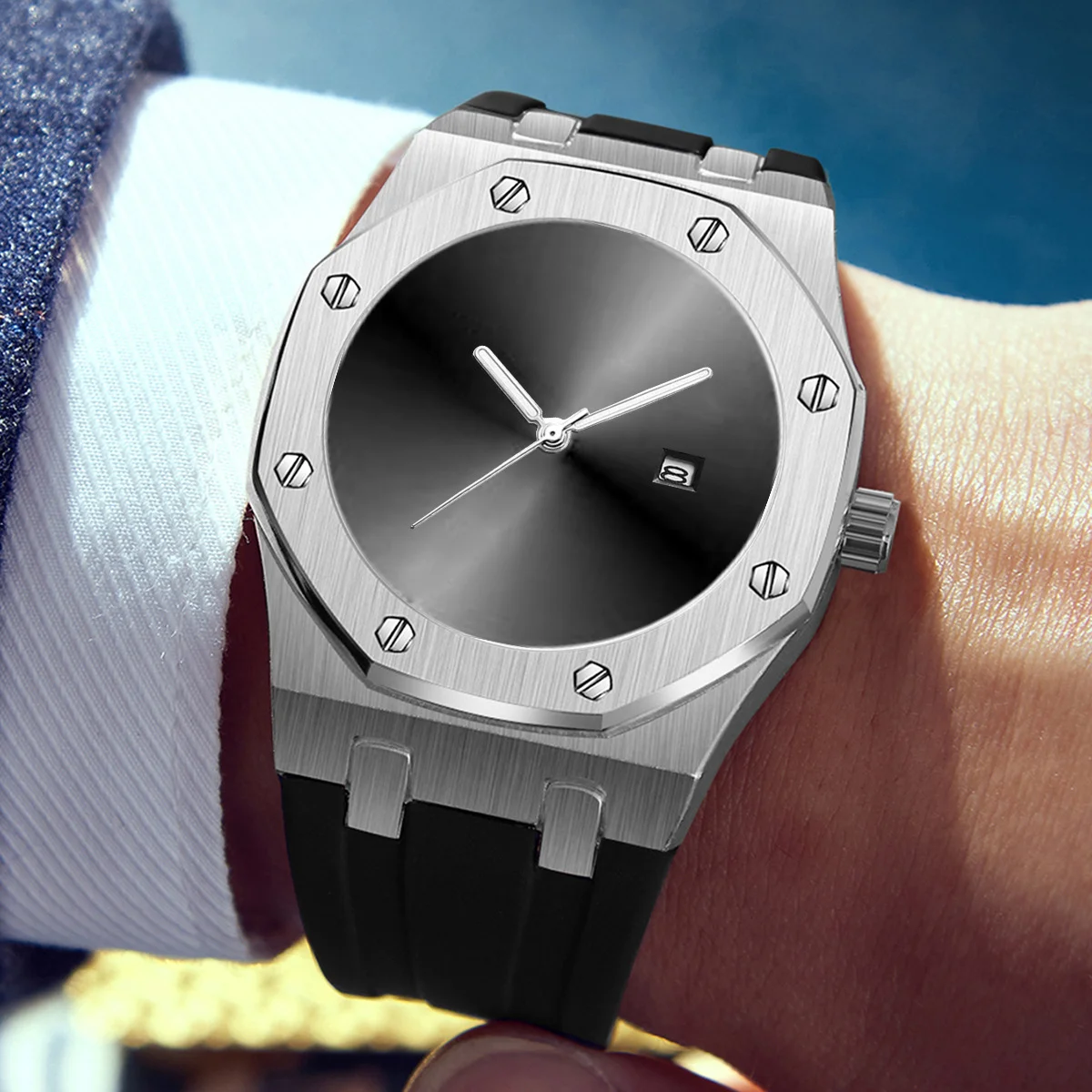 

Luxury Watches For Men Stainless Steel Waterproof Man Watch Date Week Fashion Casual Men's Quartz Watch Reloj