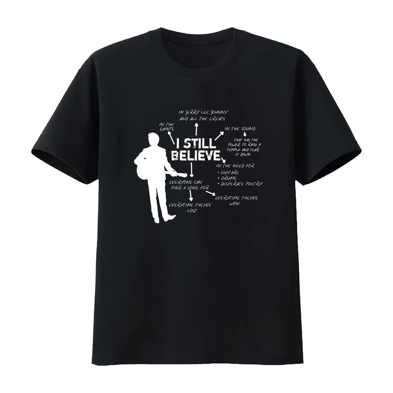 Frank Actor Turner I Still Believe . T-Shirt Summer Casual Cotton Tee Oversized Streetwear Tops Vintage Graphic Print
