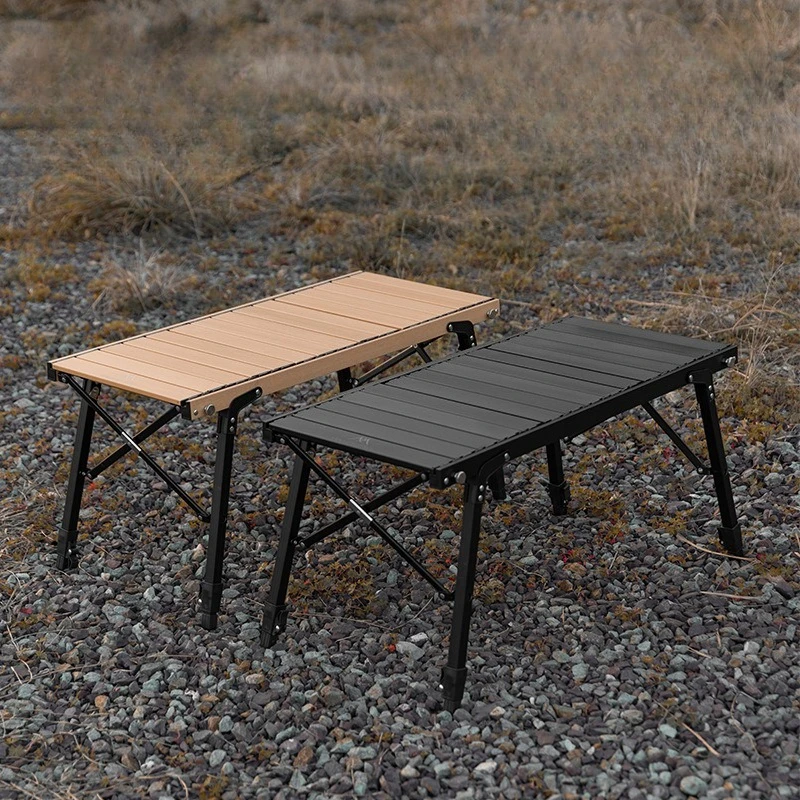 

Outdoor folding table, camping portable Chicken rolls table, picnic barbecue IGT stove mobile kitchen lifting