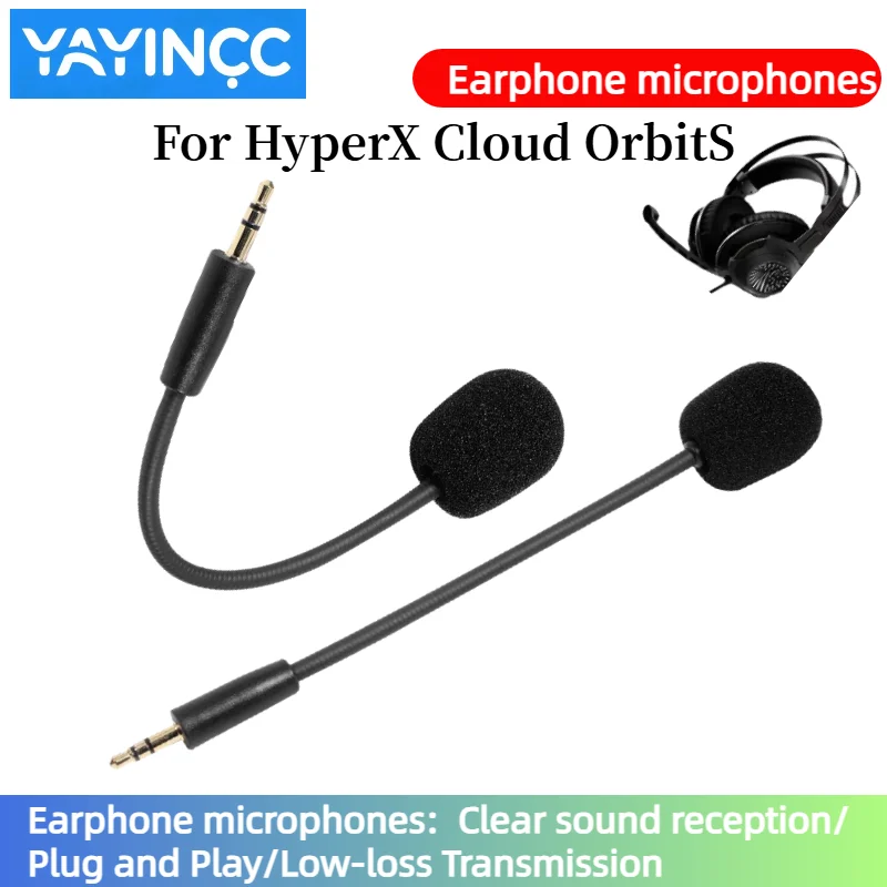 

YAYINCC Replacement Gaming Mics 3.5mm Game Microphone For HyperX Cloud OrbitS headset Clear sound reception / plug and play MIC