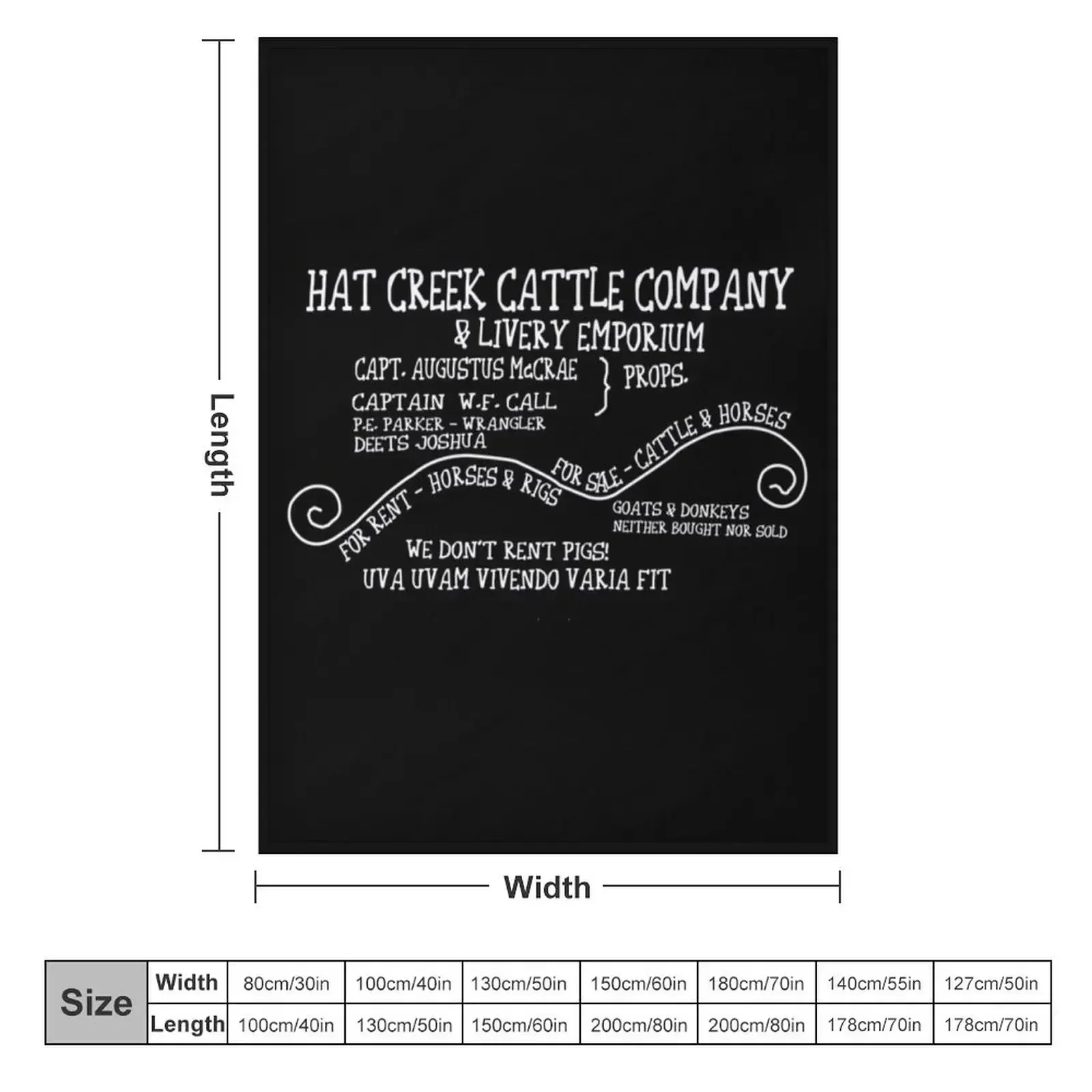 Lonesome dove - Hat Creek Uva uvam vivendo veria fit Throw Blanket couch cozy soft plush fuzzy picnic outdoor blanket