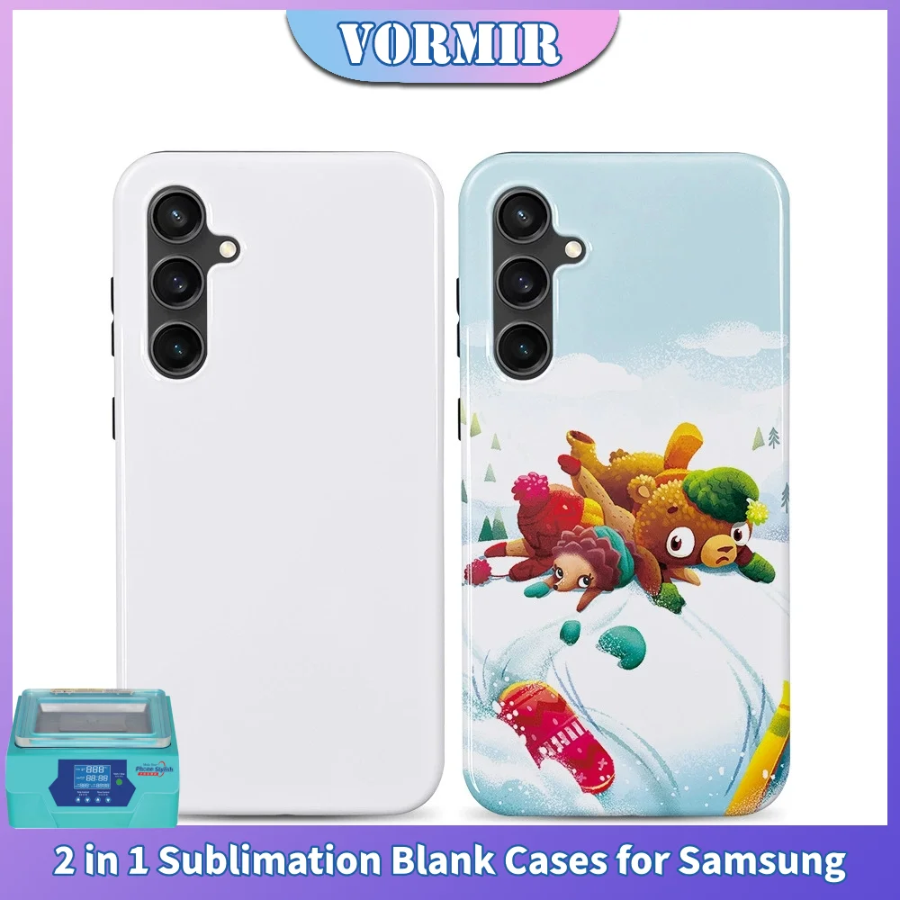 

VORMIR 10pcs 2 in 1 Blank Phone Cases for Samsung S26 S25 S24 S23 S22 S21 Ultra Plus FE Sublimation Back Covers DIY A14 A13 A55