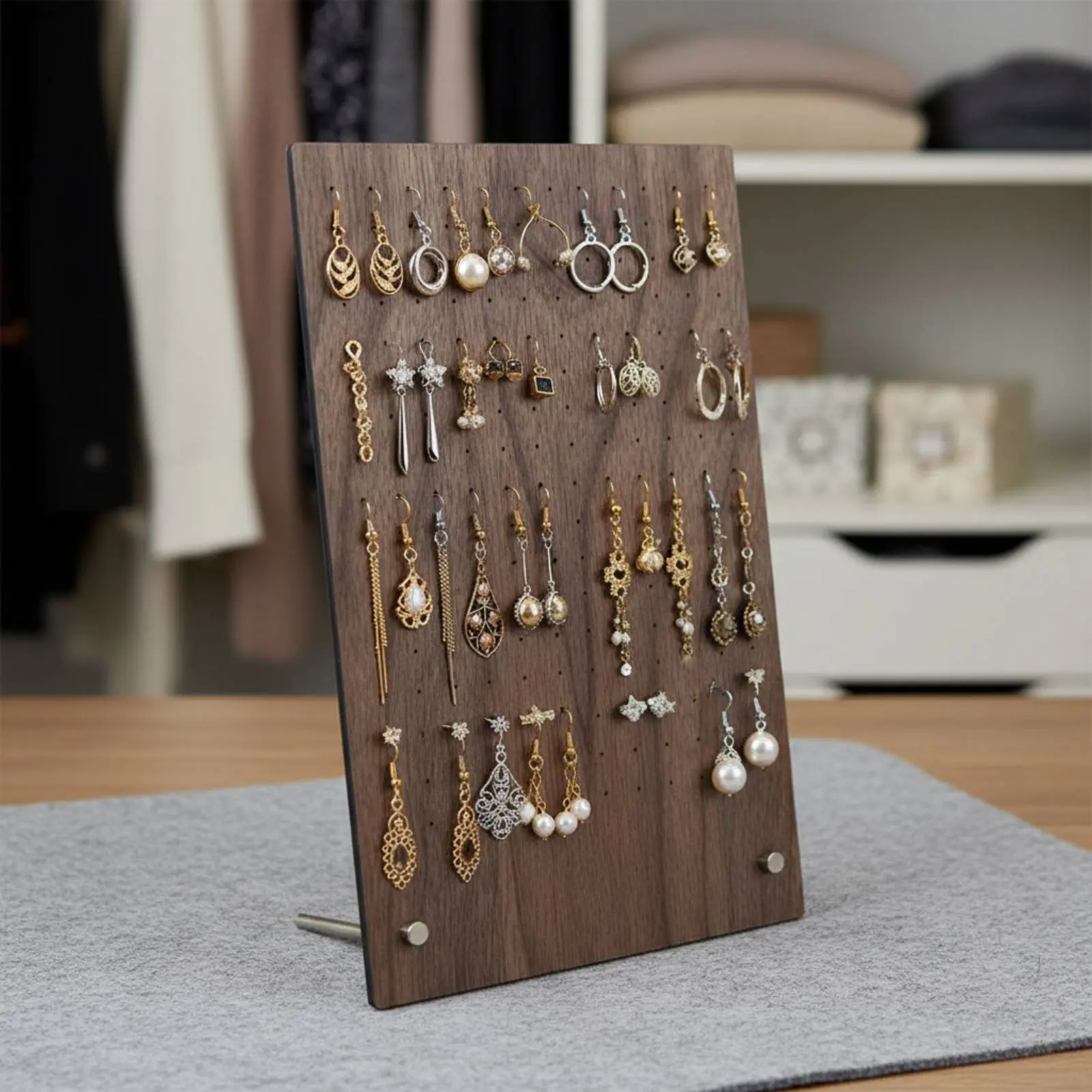 

Подставка для ожерелий из тонкополированного дерева, настольный держатель для украшений, идеальный подарок для выставок и ярмарок.
