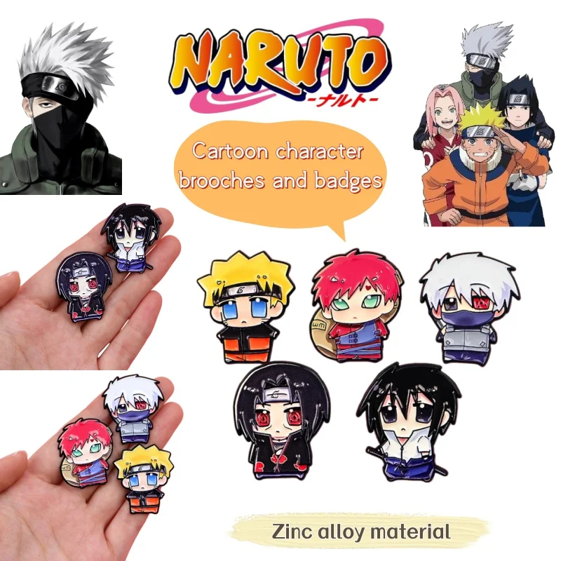 Naruto Japanese-style cartoon anime alloy brooch badge creative personalized bag accessory pin alloy brooch badge accessory